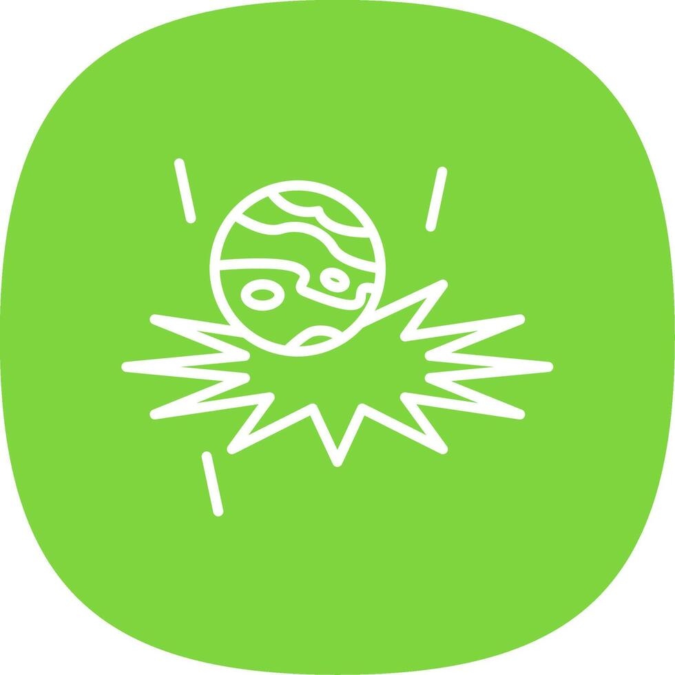 Supernova Line Curve Icon Design vector