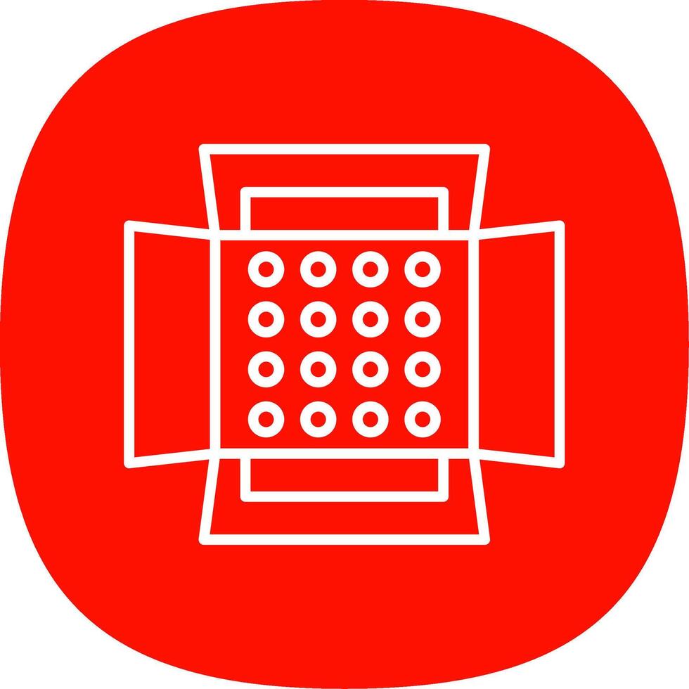 Soft Box Line Curve Icon Design vector