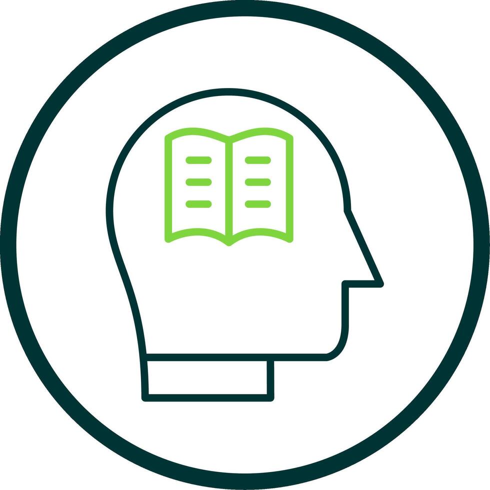 Knowledge Line Circle Icon Design vector