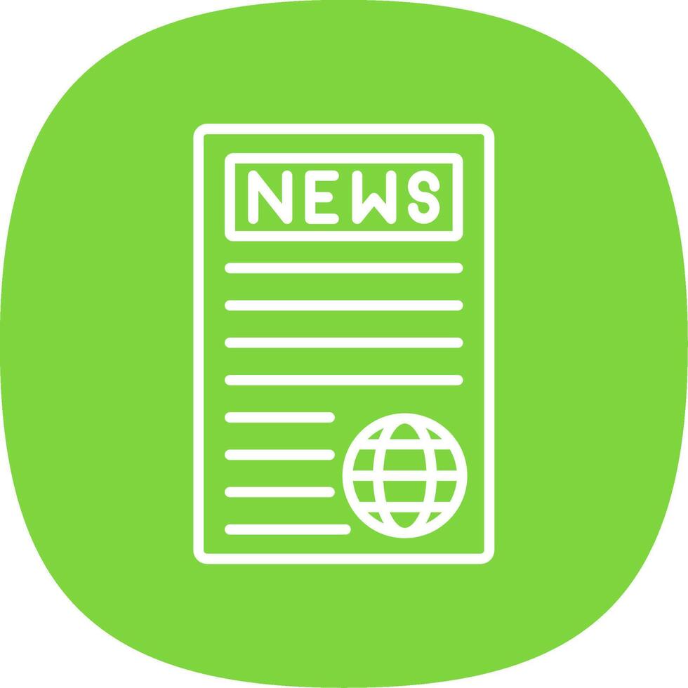 News Report Line Curve Icon Design vector