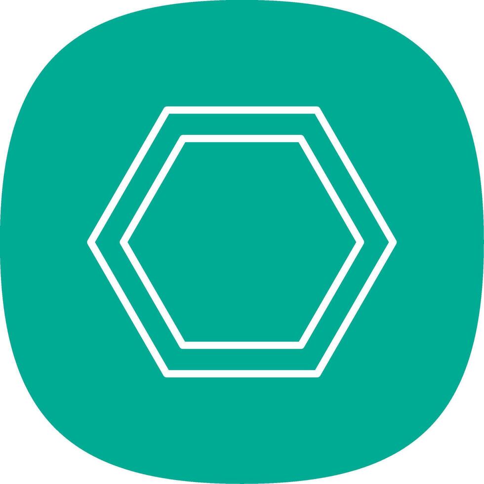 Hexagon Line Curve Icon Design vector