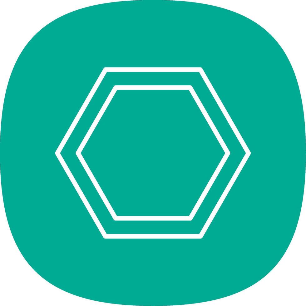 Hexagon Line Curve Icon Design vector