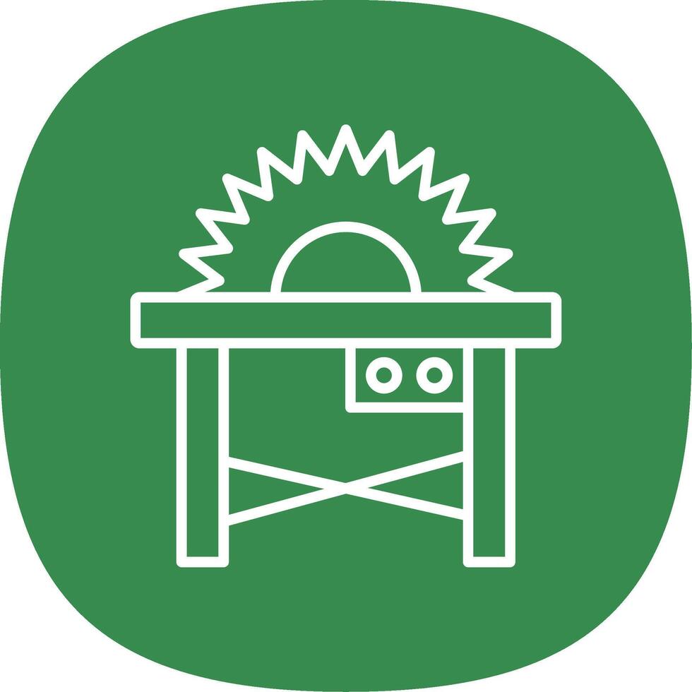 Table Saw Line Curve Icon Design vector