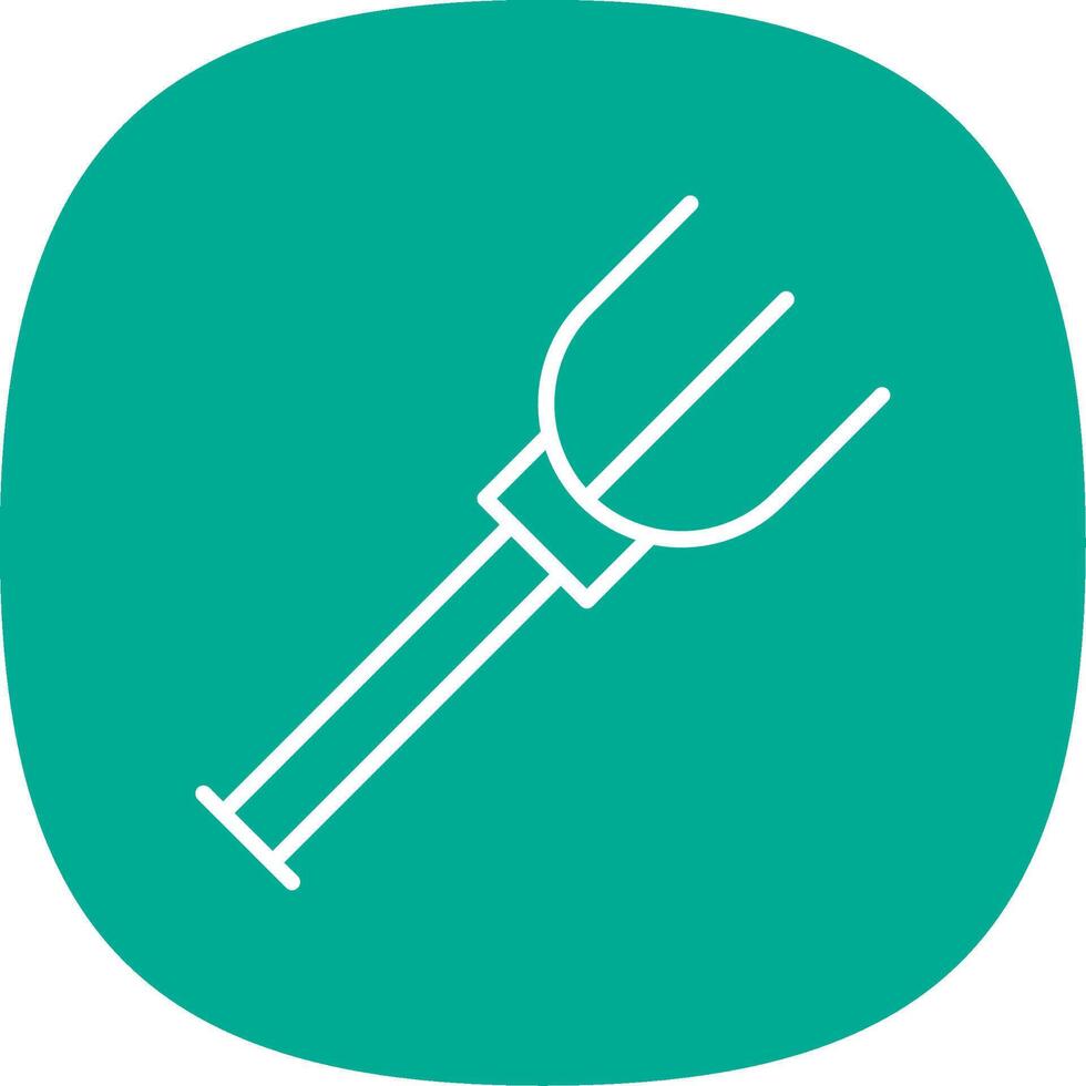 Fork Line Curve Icon Design vector
