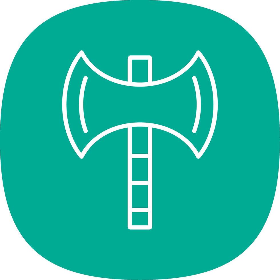 Axe Line Curve Icon Design vector