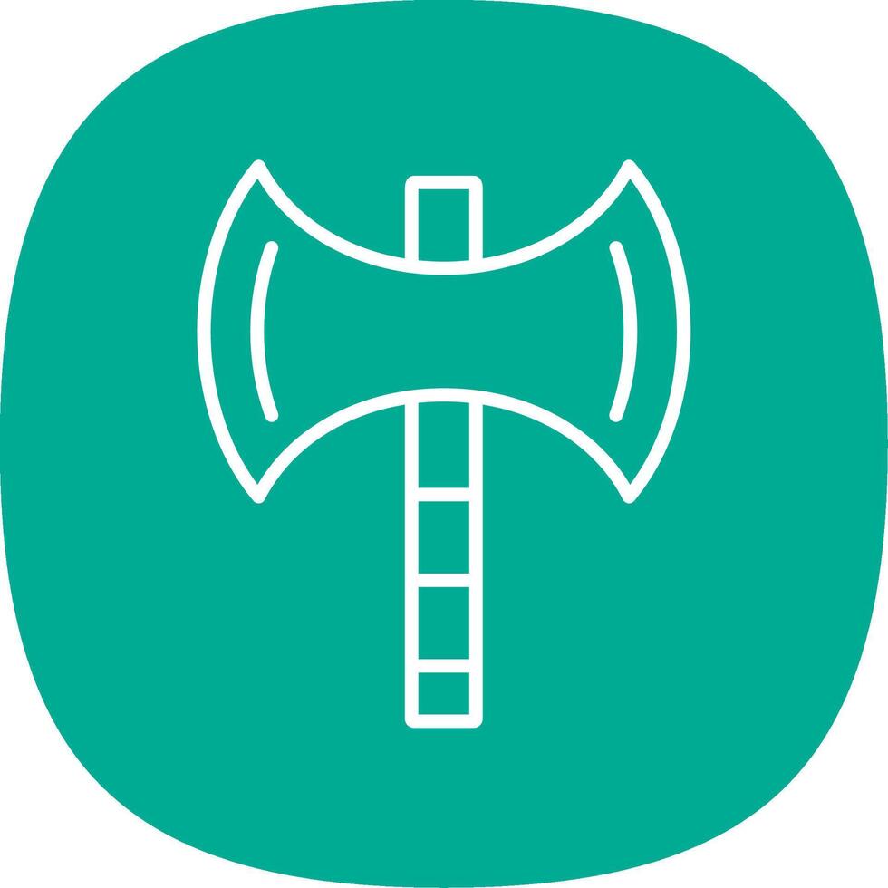 Axe Line Curve Icon Design vector