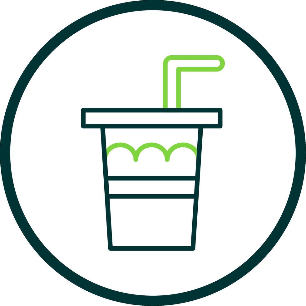 Soda Drink Line Circle Icon Design vector