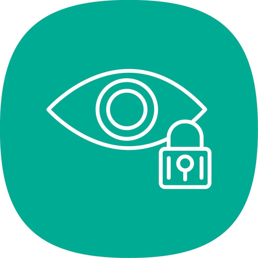 Retinal Scan Line Curve Icon Design vector