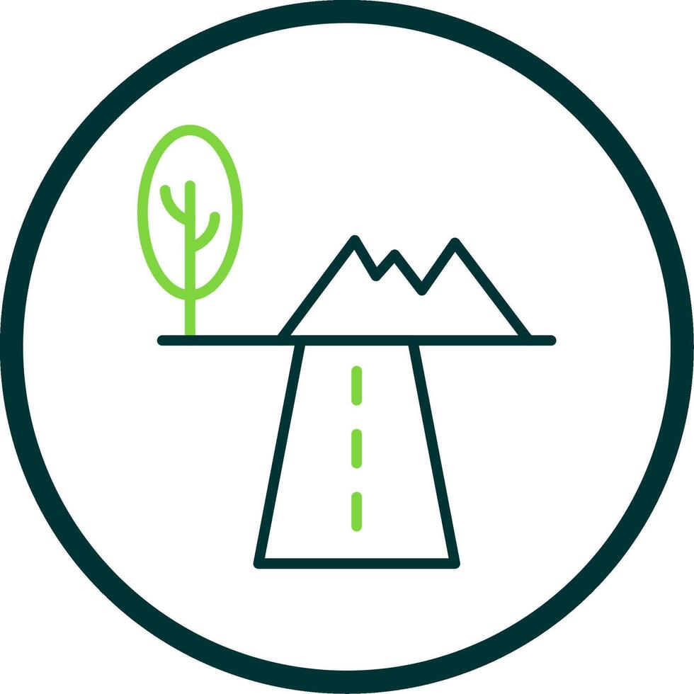 Flora Line Circle Icon Design vector