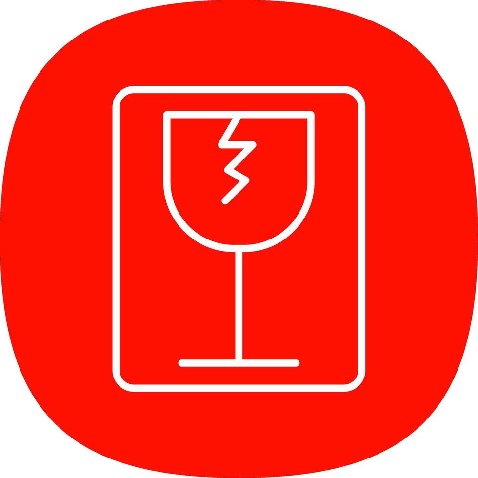Fragile Line Curve Icon Design vector