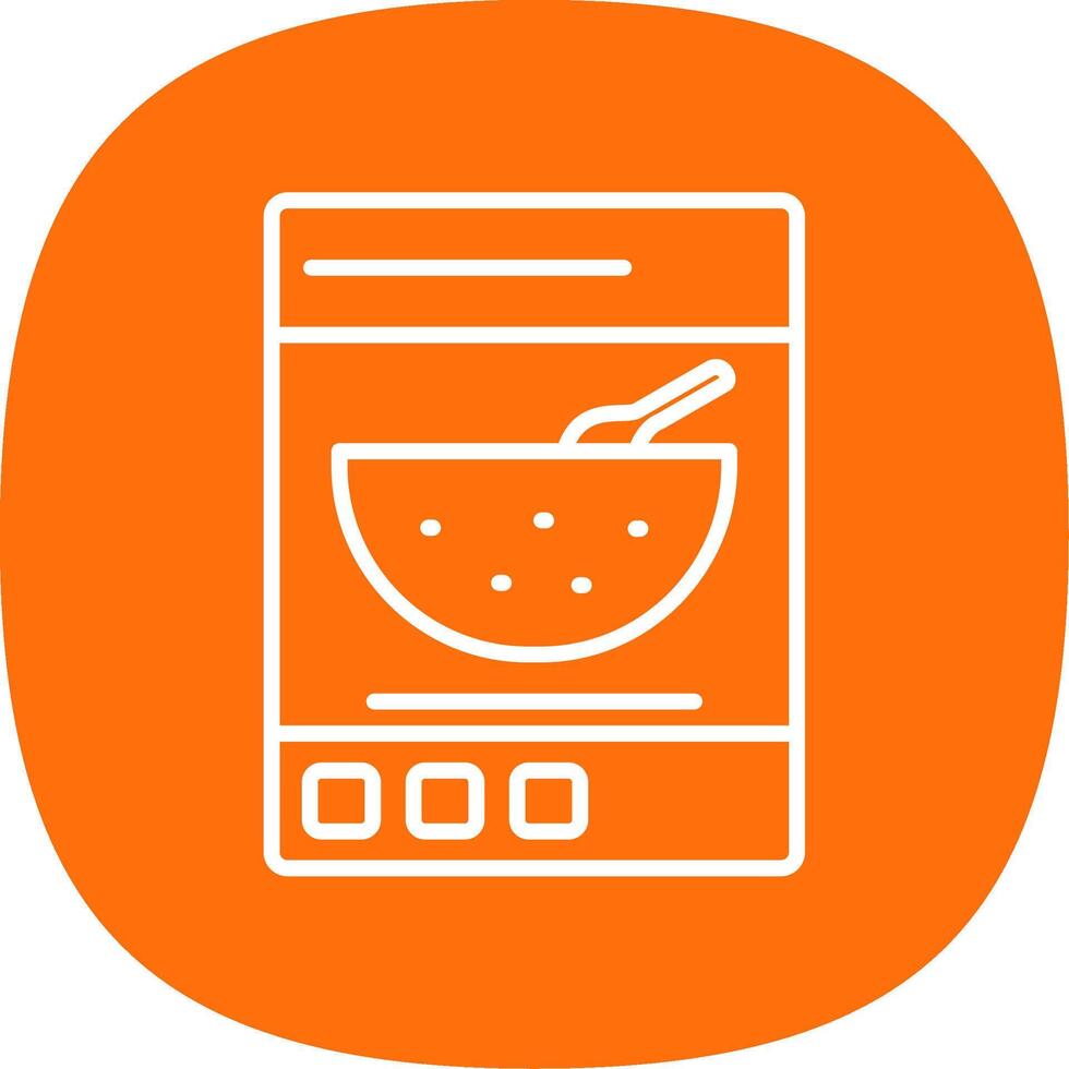 Cereals Line Curve Icon Design vector