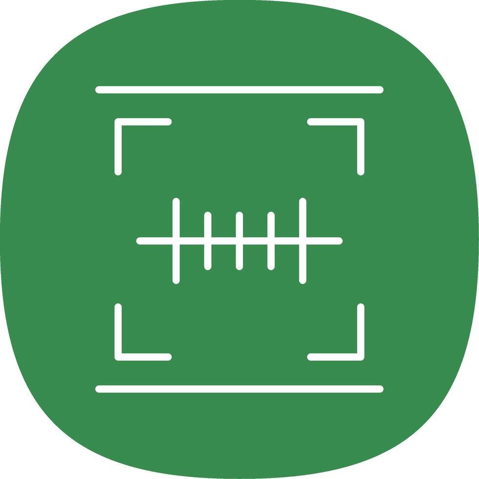 Barcode Scan Line Curve Icon Design vector