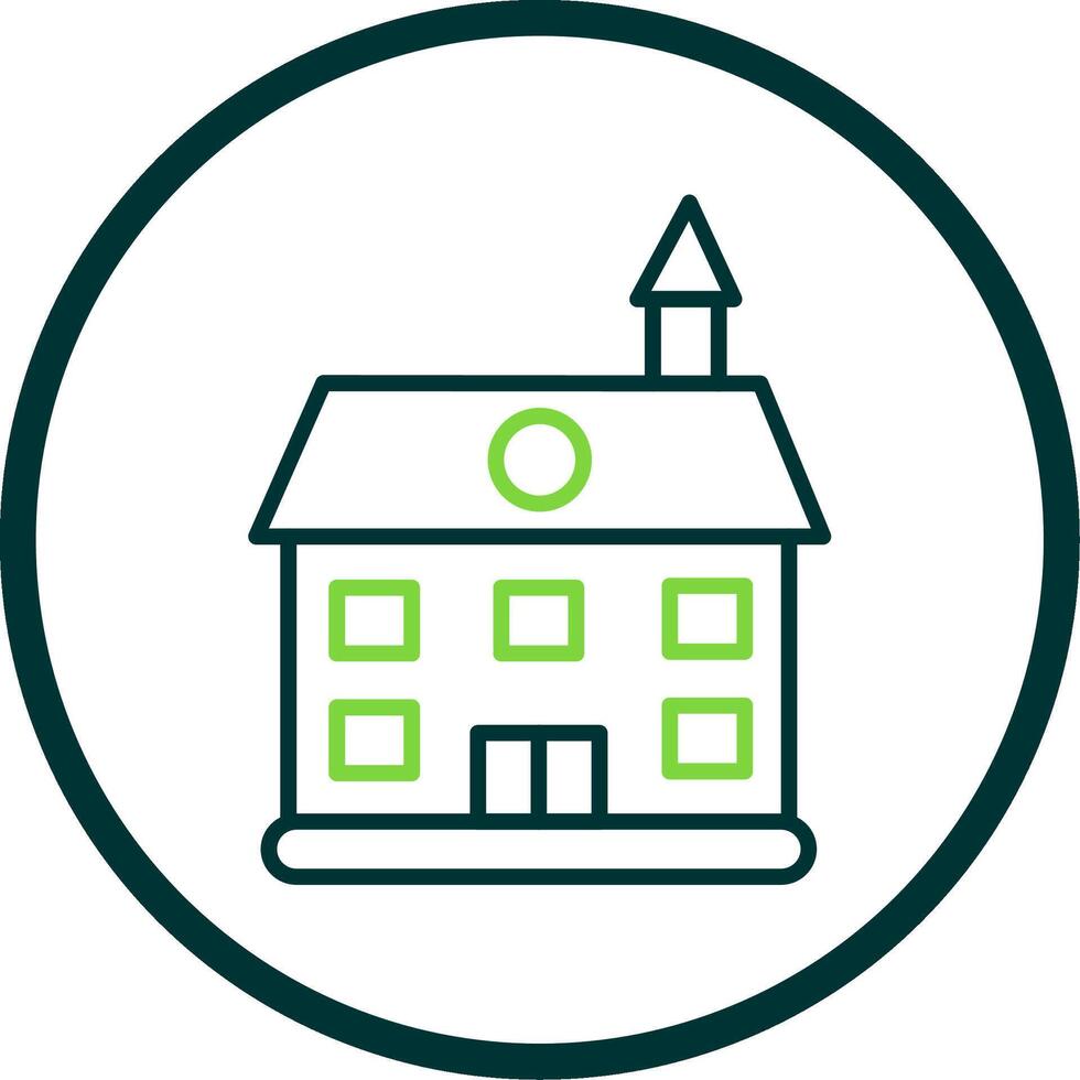 Private Guest House Line Circle Icon Design vector