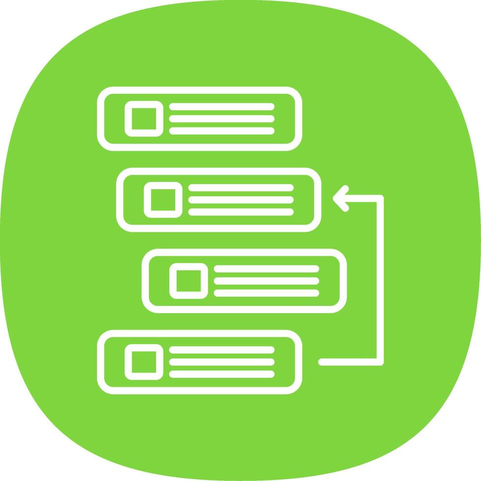 Backlog Line Curve Icon Design vector