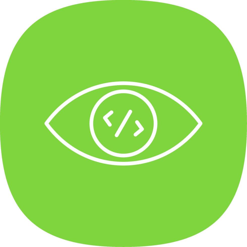 Vision Line Curve Icon Design vector