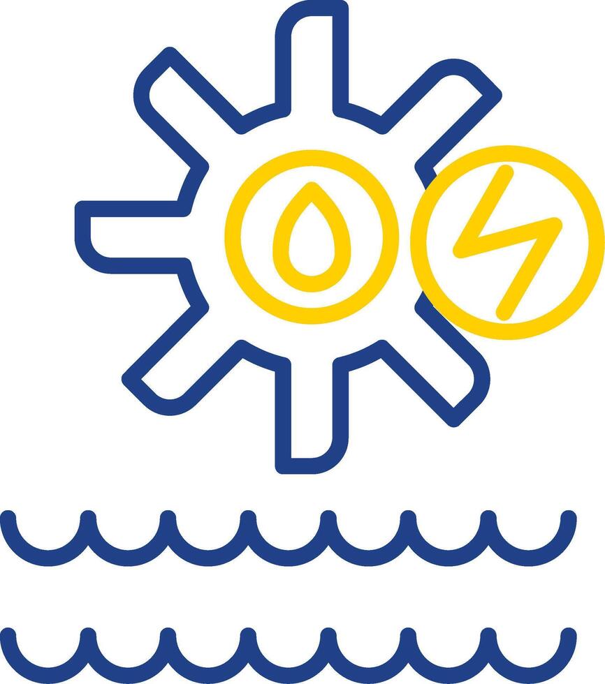 Hydro Power Line Two Colour Icon Design vector