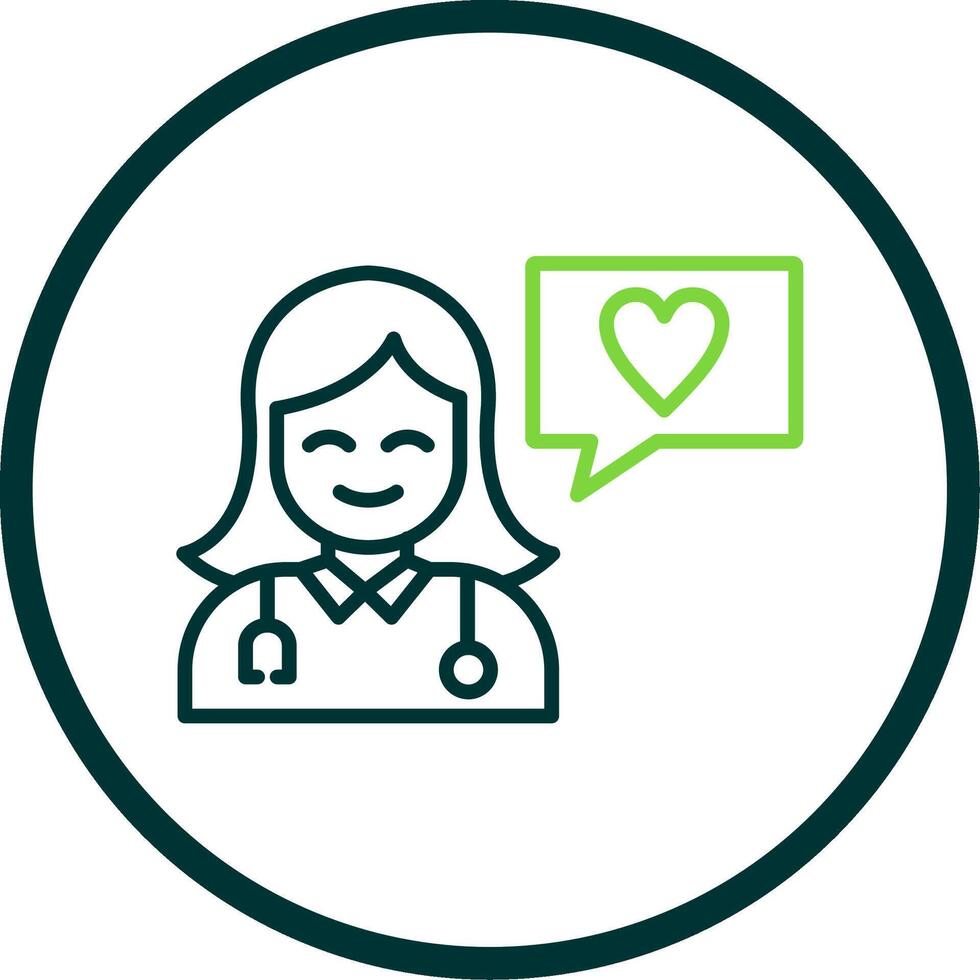 Medical Help Line Circle Icon Design vector