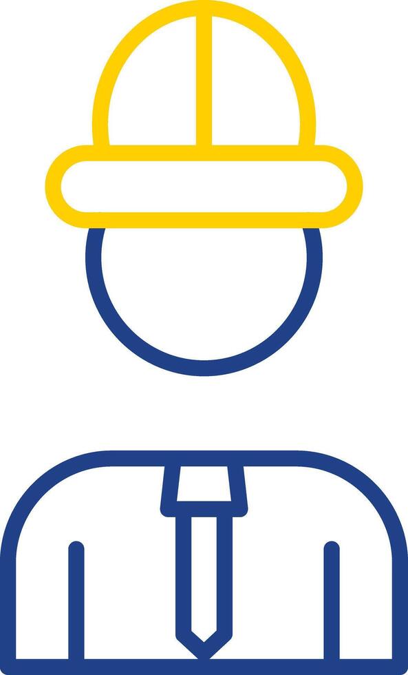 Architect Line Two Colour Icon Design vector