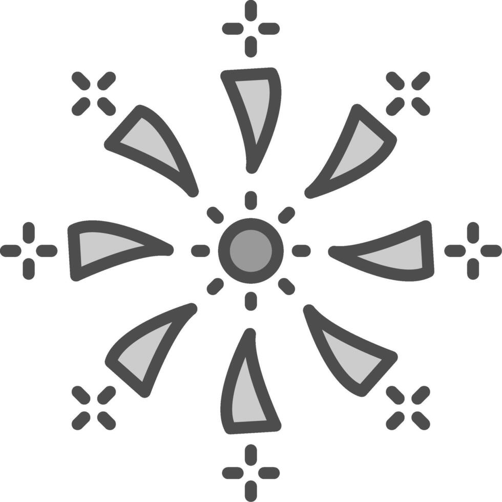 Firework Line Filled Greyscale Icon Design vector