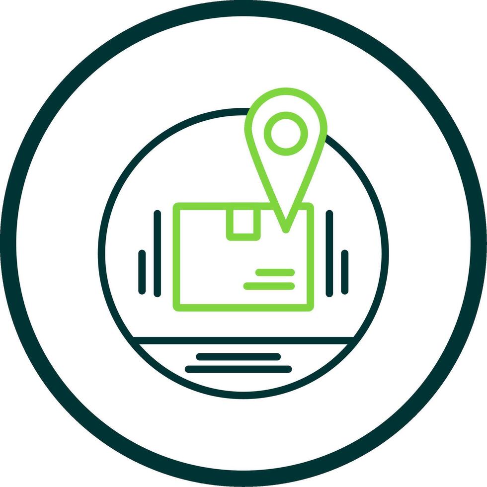 Order Tracking Line Circle Icon Design vector