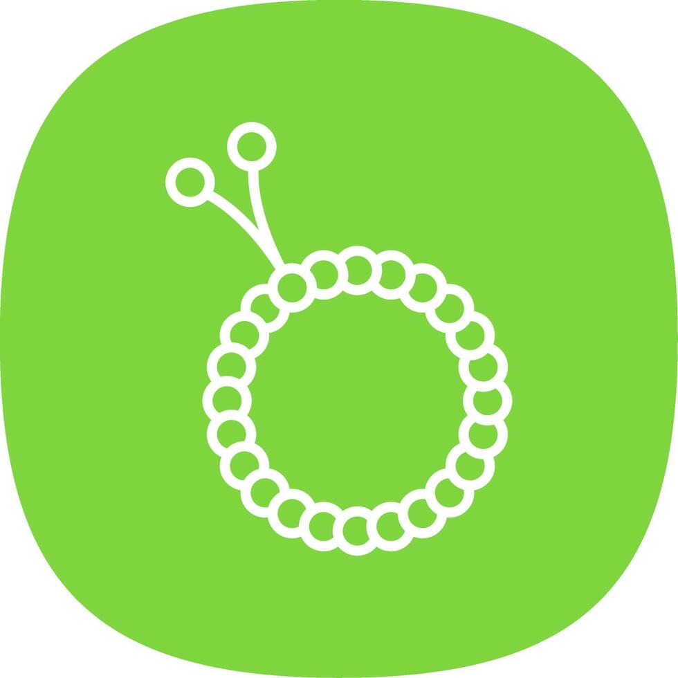 Beads Line Curve Icon Design vector