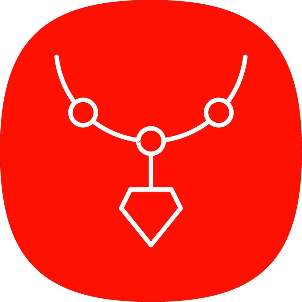 Locket Line Curve Icon Design vector