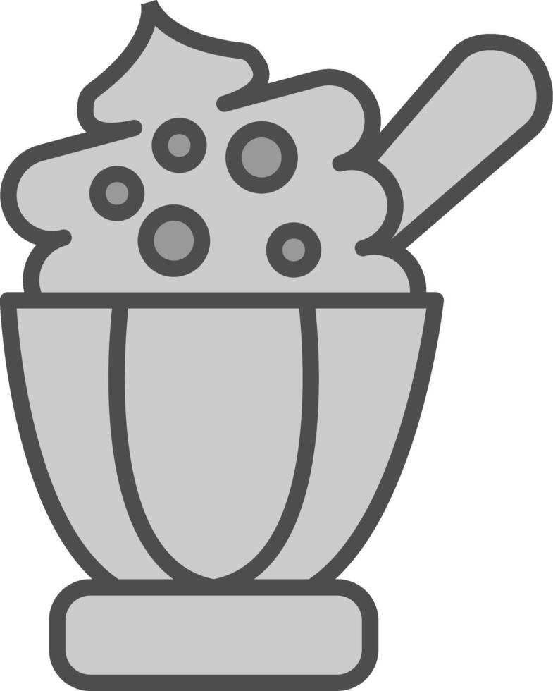 Sorbet Line Filled Greyscale Icon Design vector