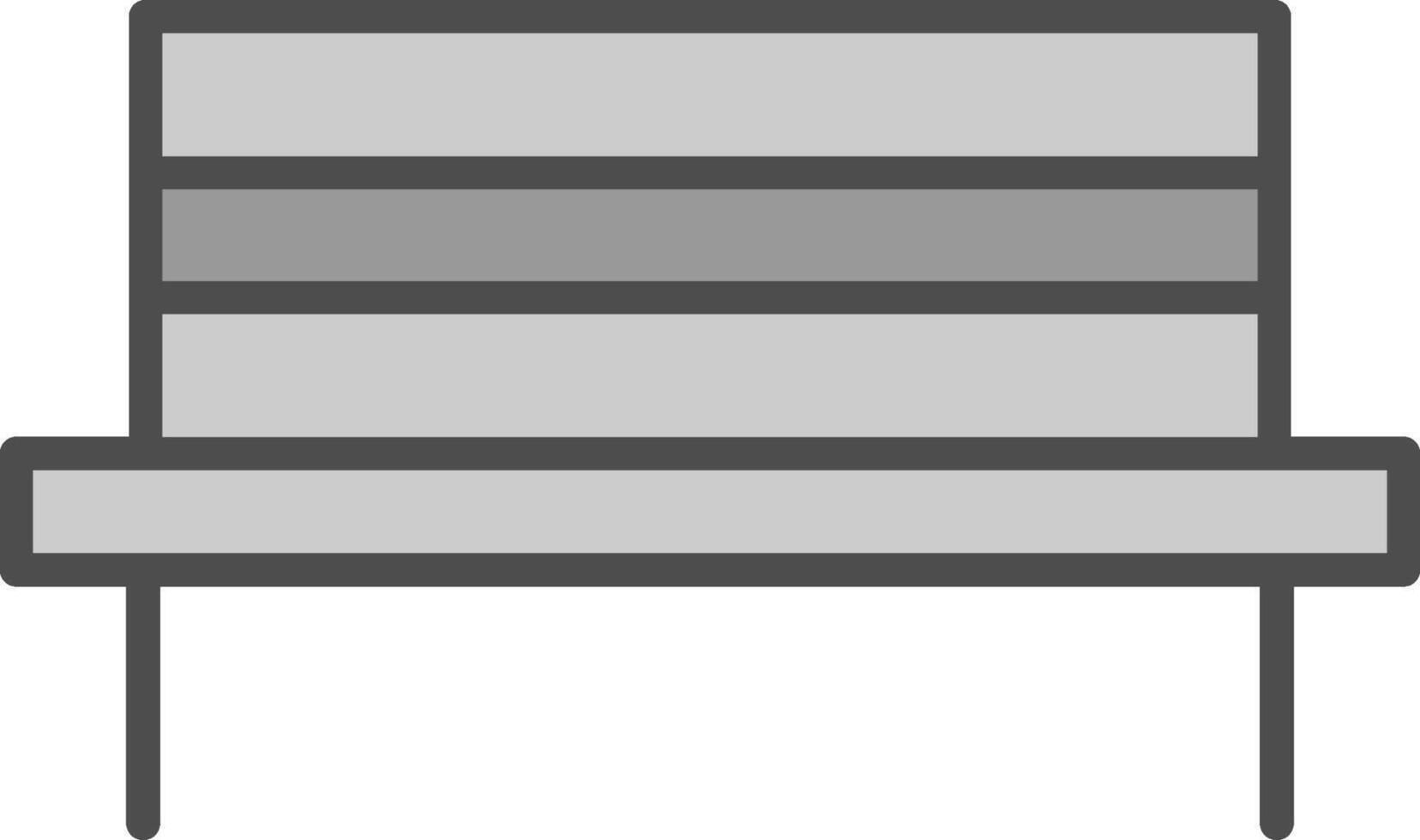 Bench Line Filled Greyscale Icon Design vector