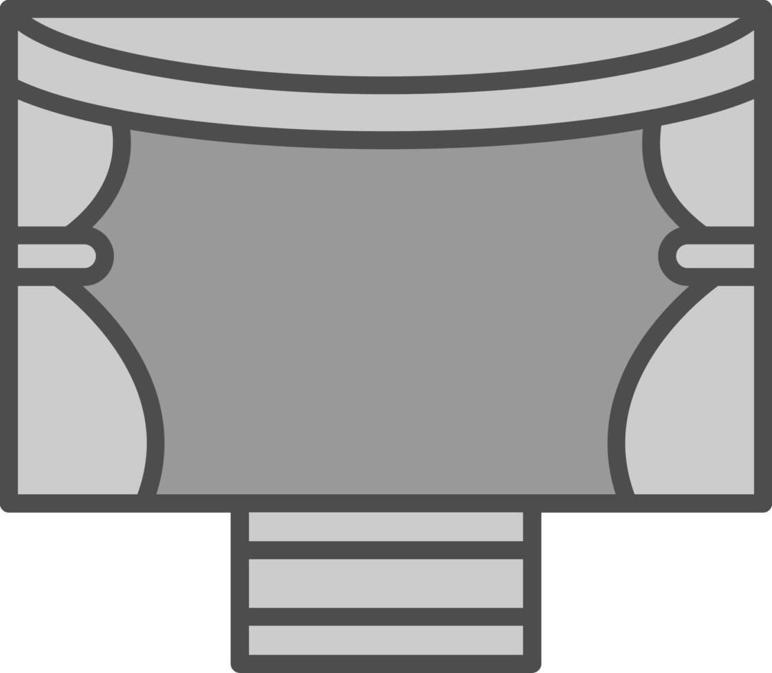 Cinema Line Filled Greyscale Icon Design vector