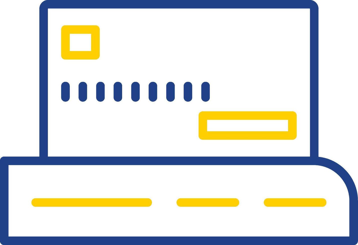 Credit Card Pay Line Two Colour Icon Design vector