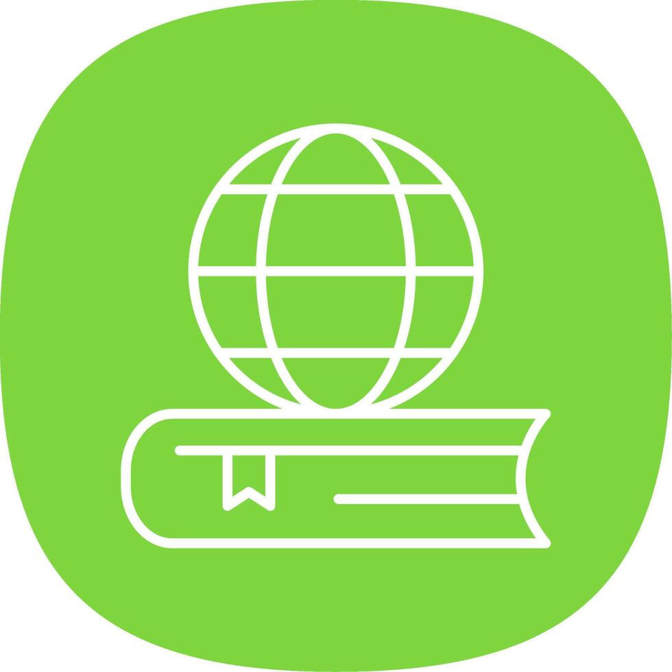 Global Education Line Curve Icon Design vector