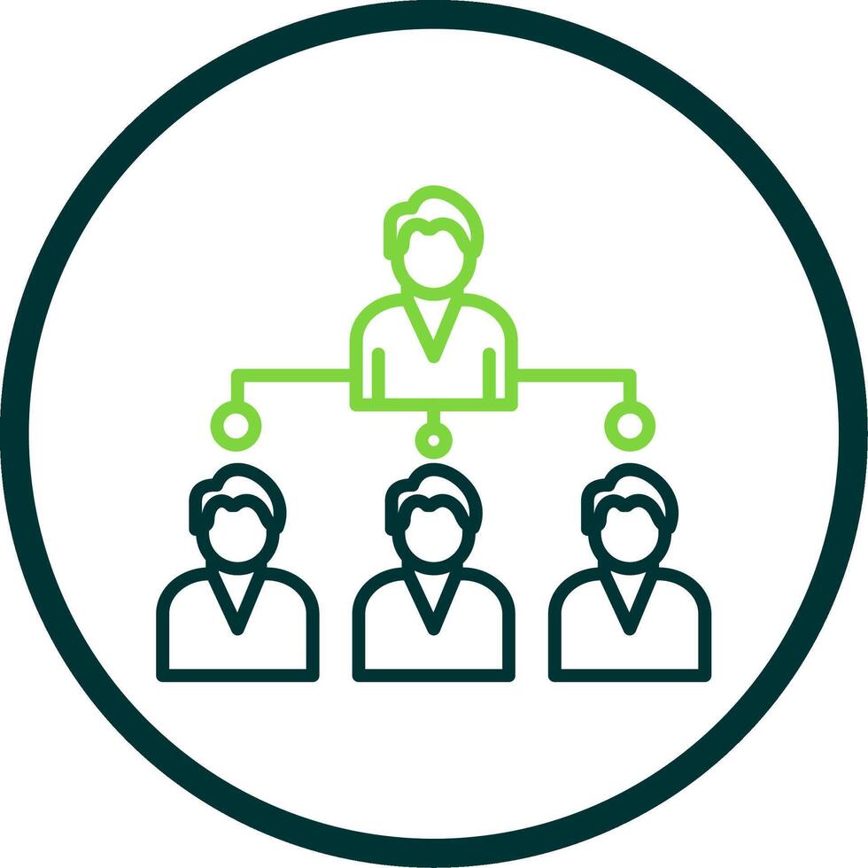 Company Structure Line Circle Icon Design vector