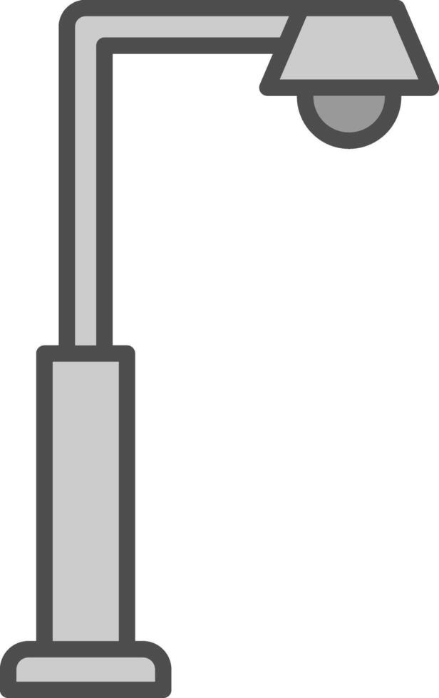 Street Lights Line Filled Greyscale Icon Design vector