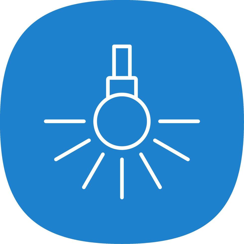 Headlight Line Curve Icon Design vector