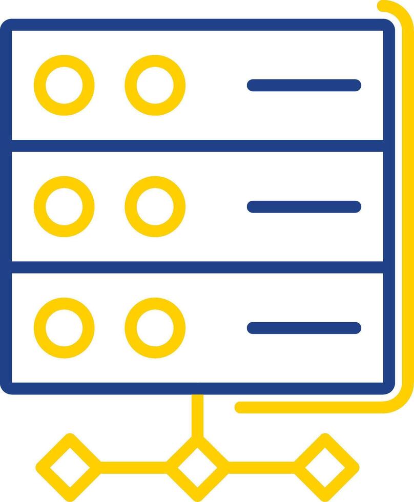 Server Line Two Colour Icon Design vector