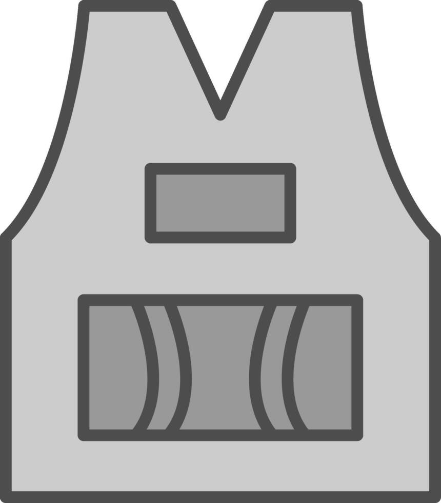 Sleeveless Line Filled Greyscale Icon Design vector