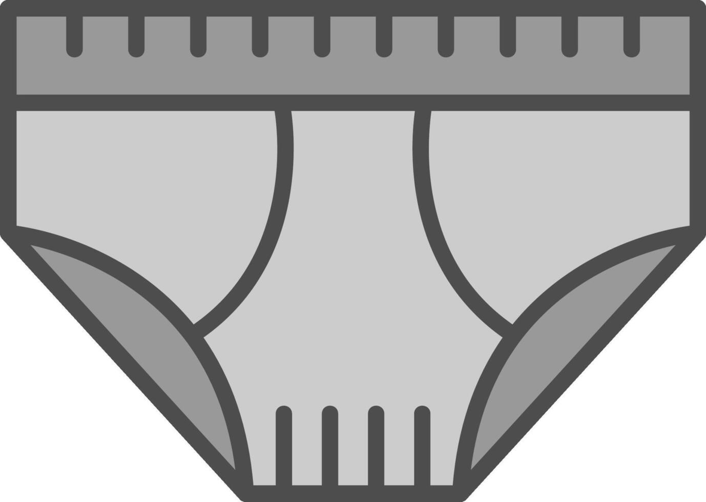 Underwear Line Filled Greyscale Icon Design vector