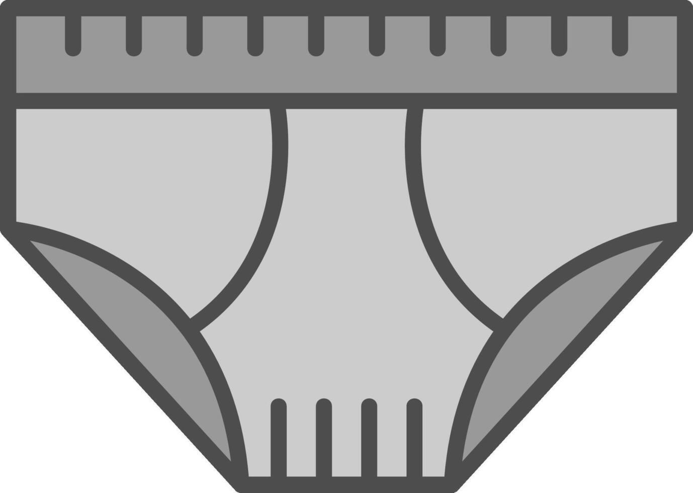 Underwear Line Filled Greyscale Icon Design vector