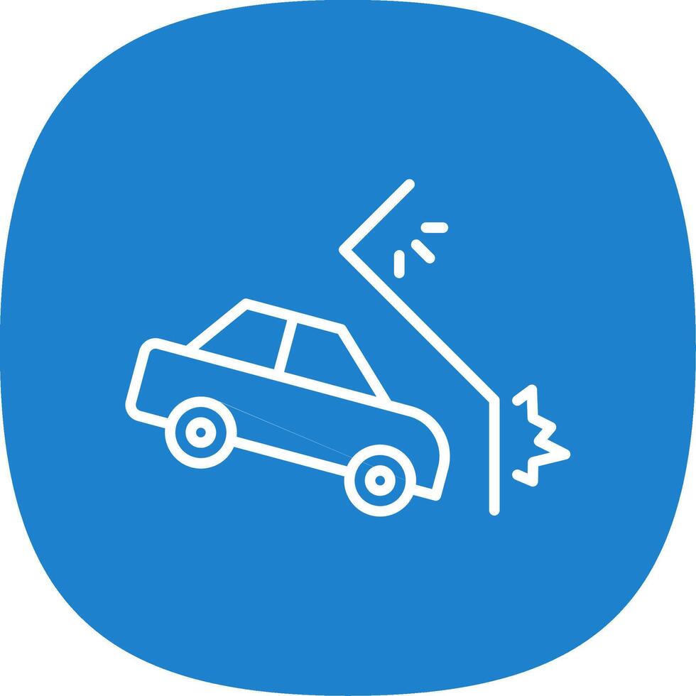 Car Crash Line Curve Icon Design vector