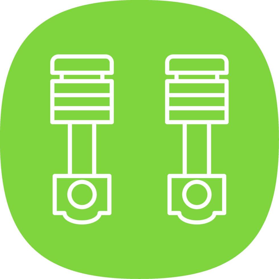 Pistons Line Curve Icon Design vector