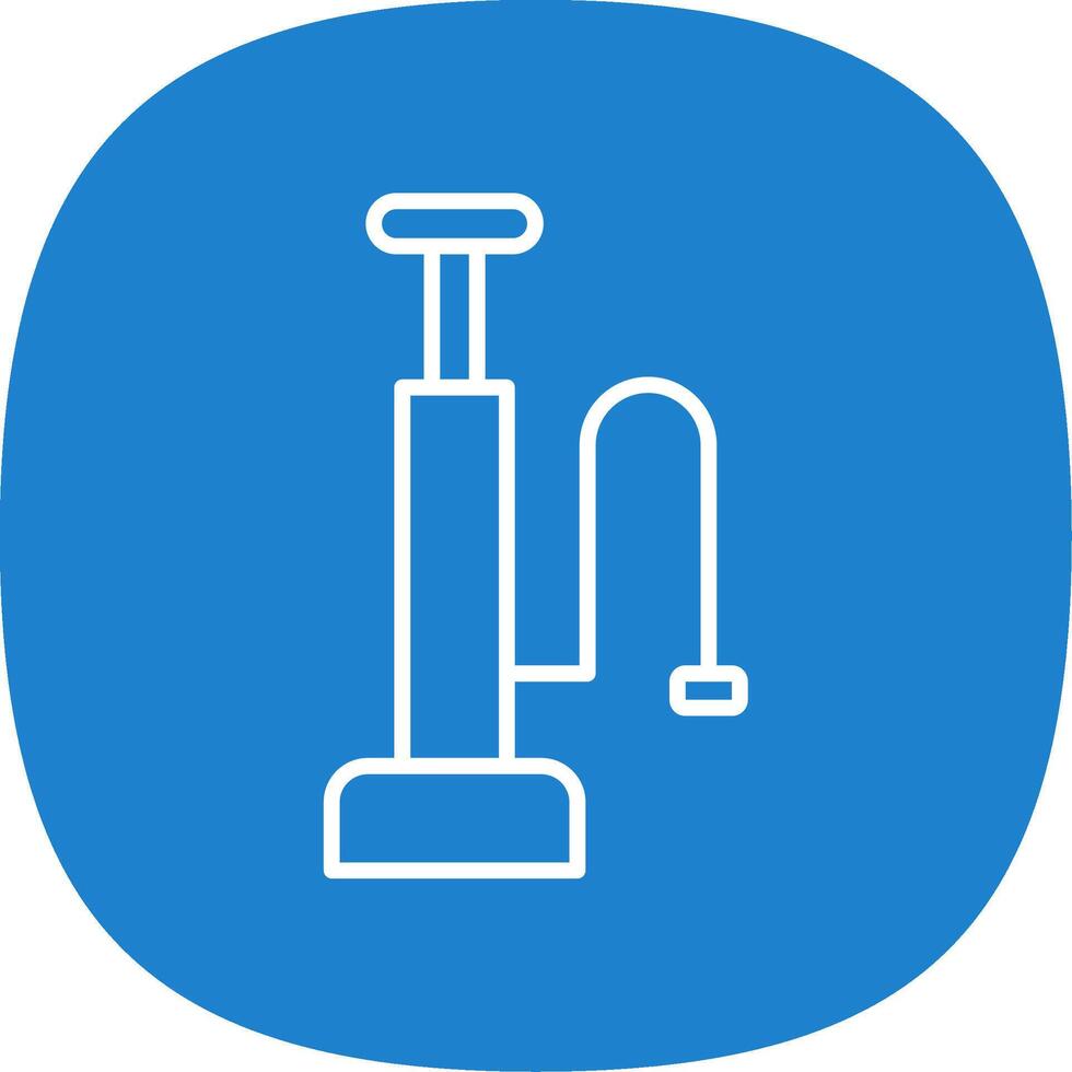 Air Pump Line Curve Icon Design vector