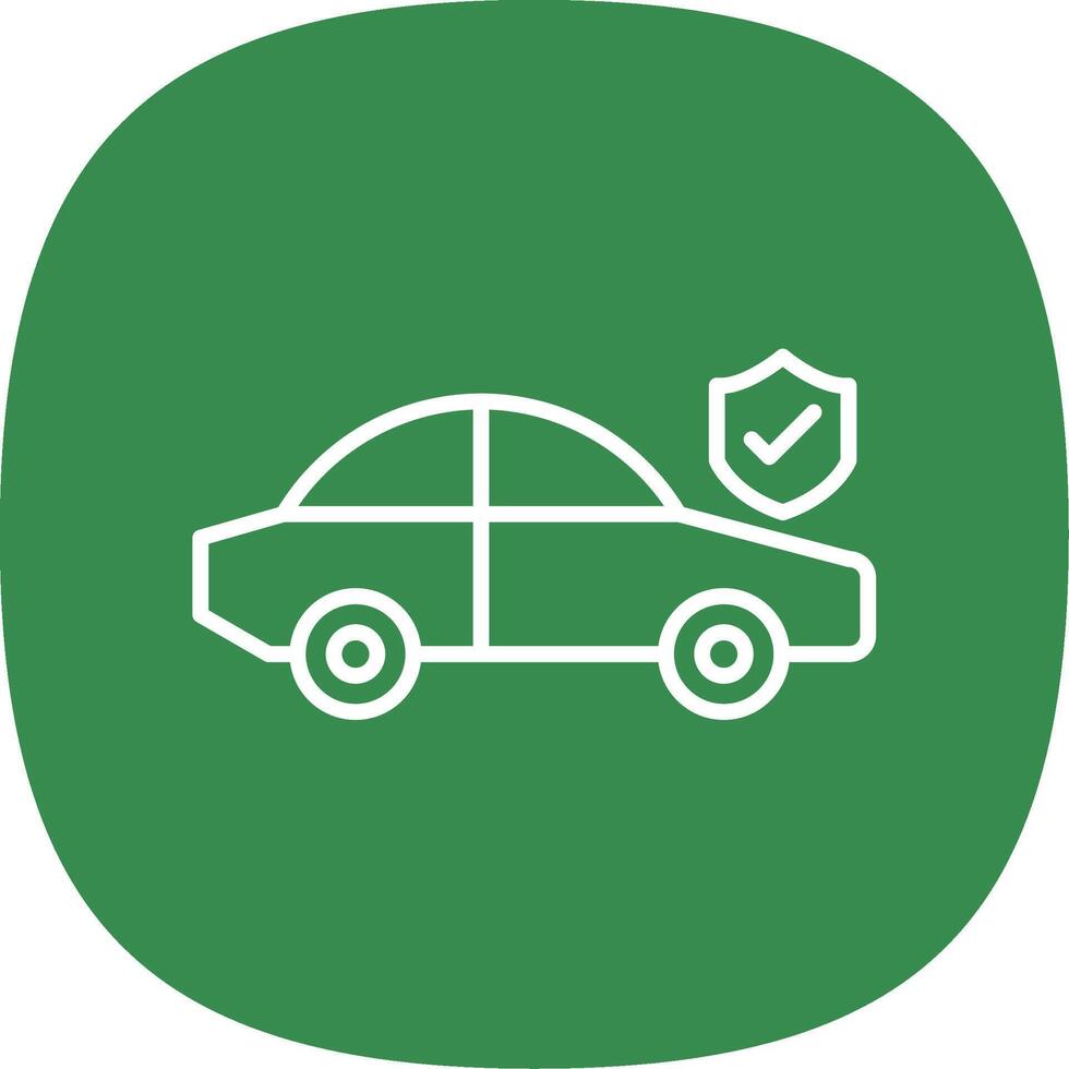 Car Insurance Line Curve Icon Design vector