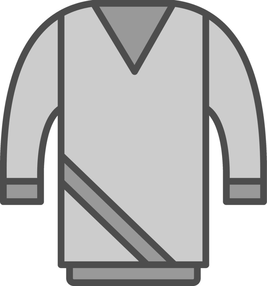 Sweater Line Filled Greyscale Icon Design vector