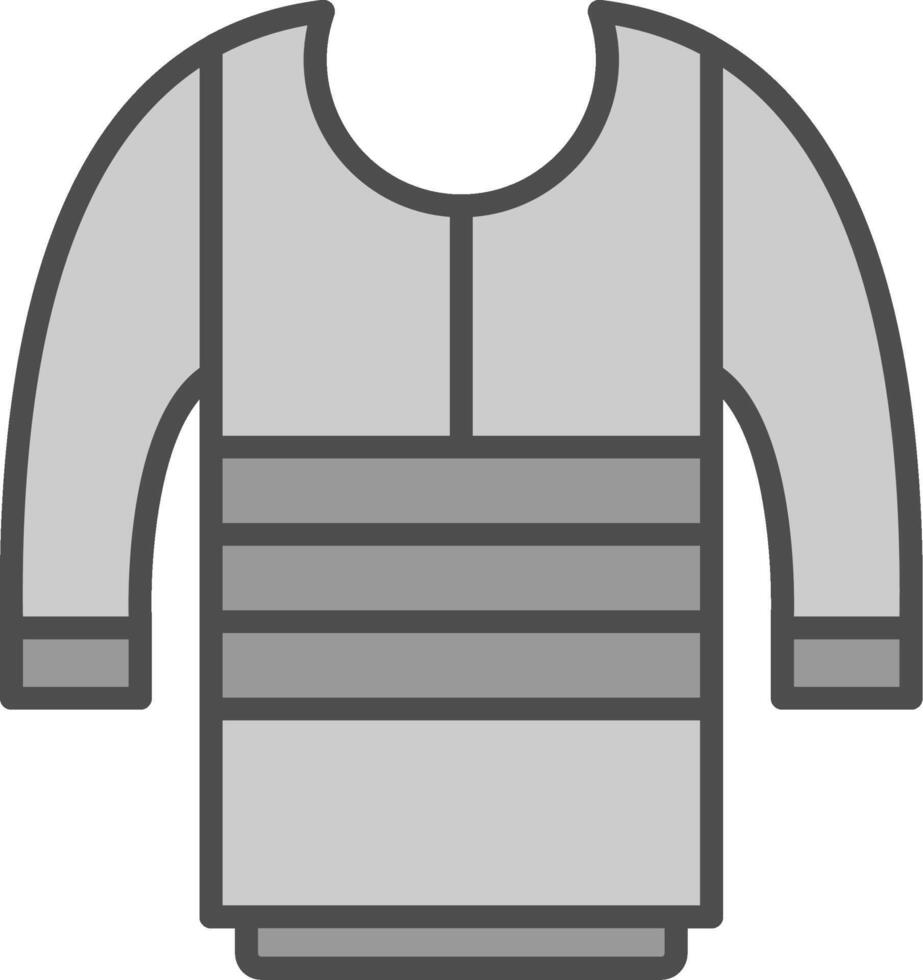 Sweater Line Filled Greyscale Icon Design vector