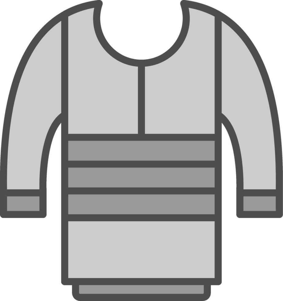 Sweater Line Filled Greyscale Icon Design vector