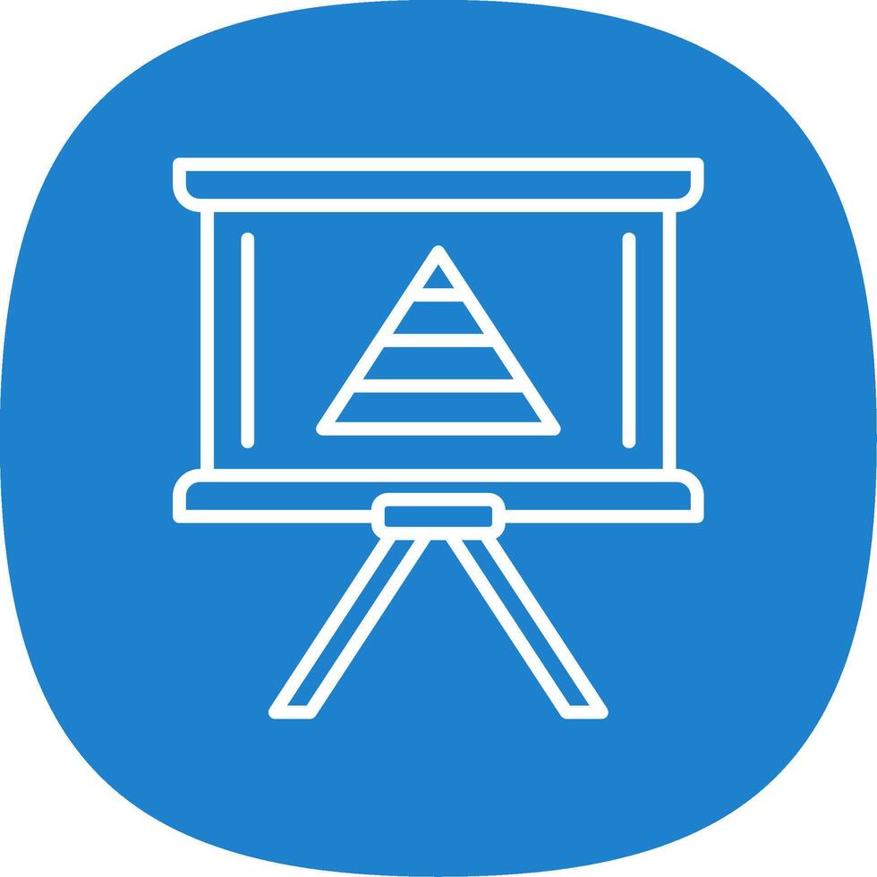 Pyramid Chart Line Curve Icon Design vector