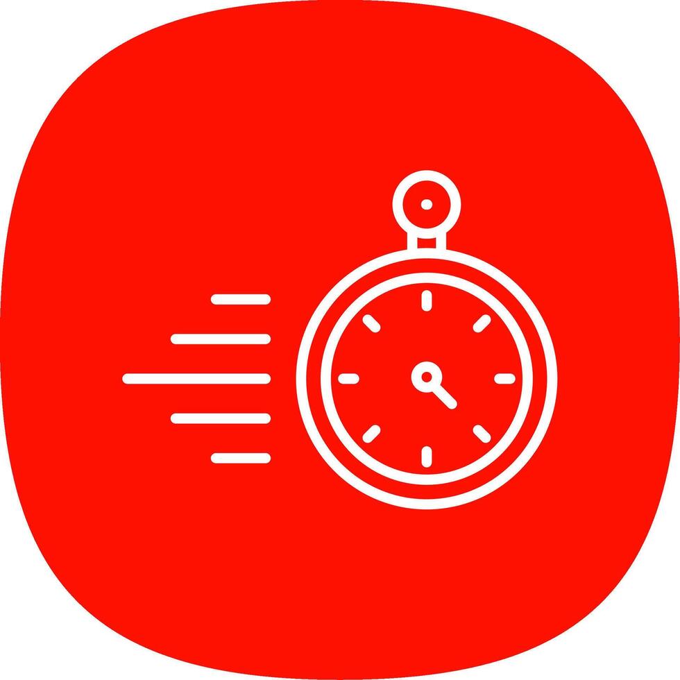 Timer Line Curve Icon Design vector