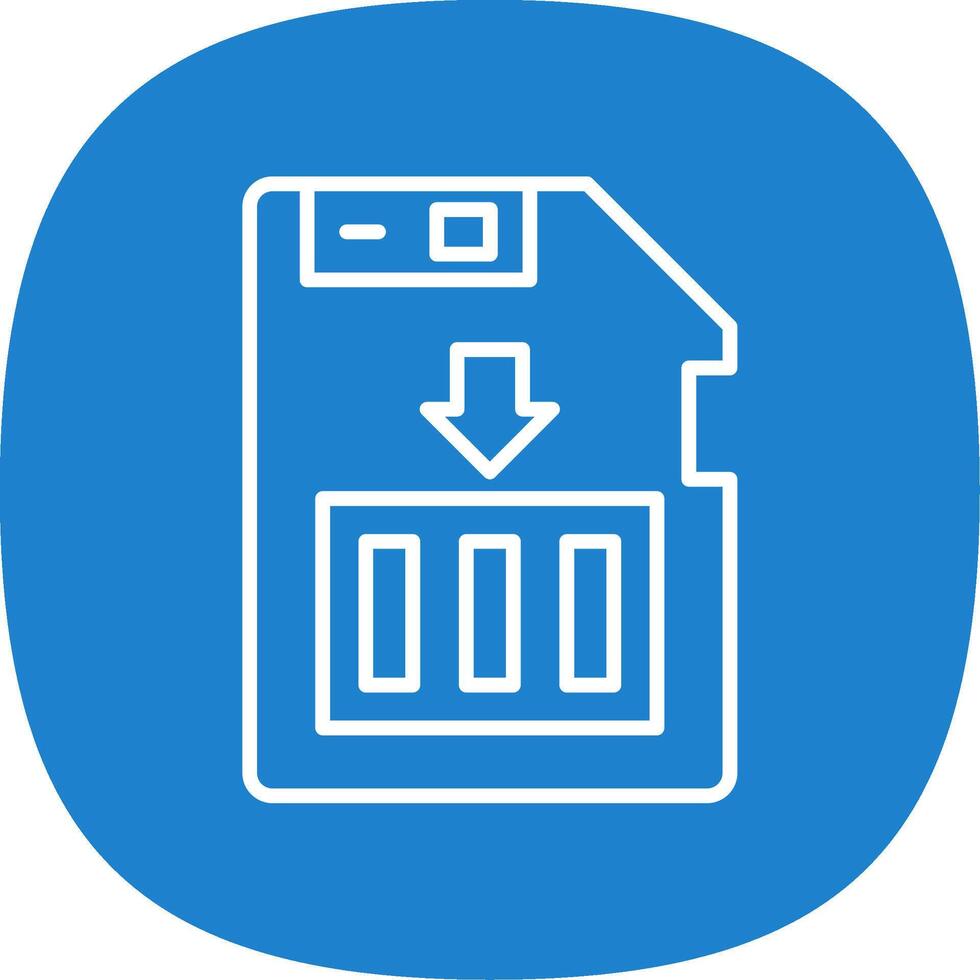 Sim Card Line Curve Icon Design vector