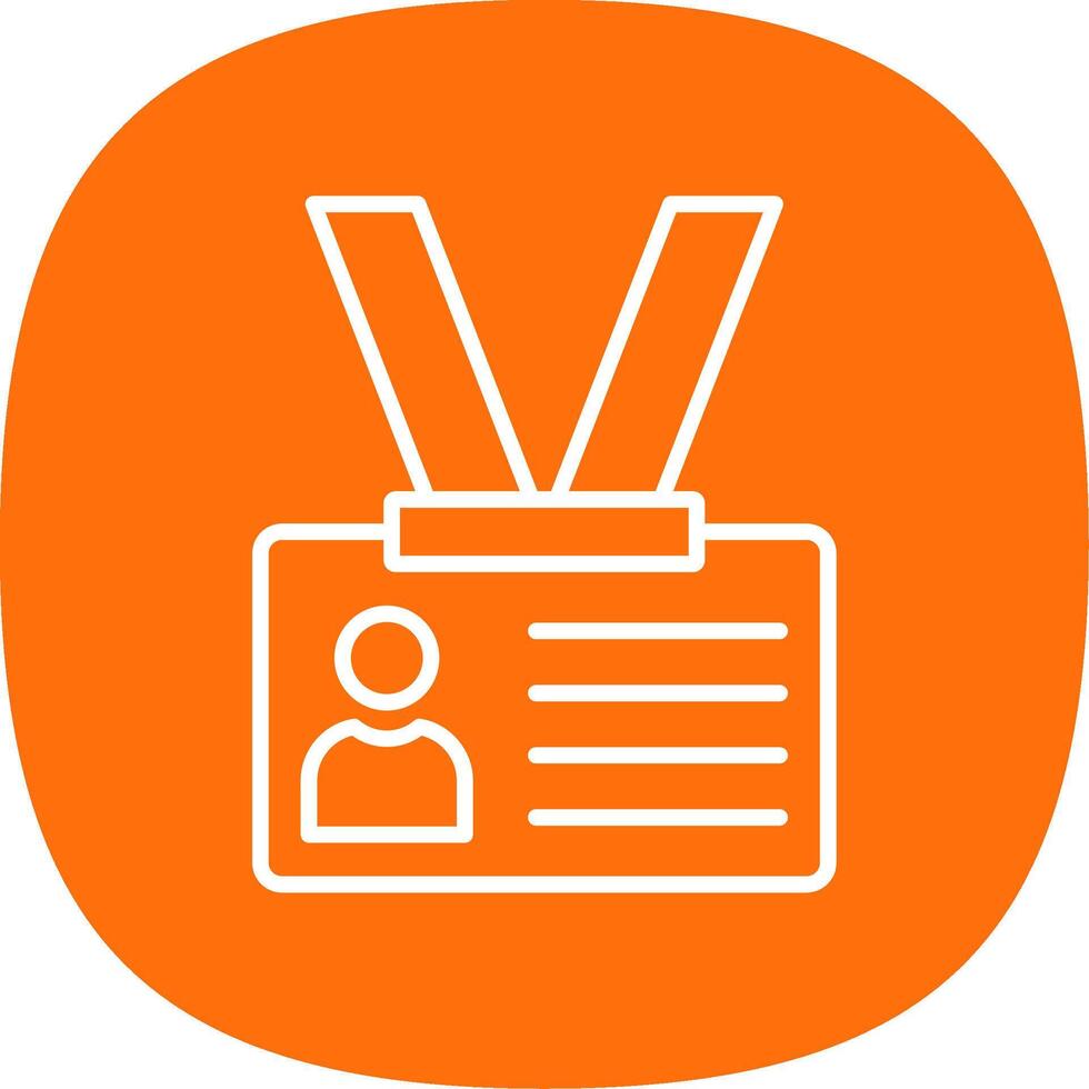 Identification Card Line Curve Icon Design vector