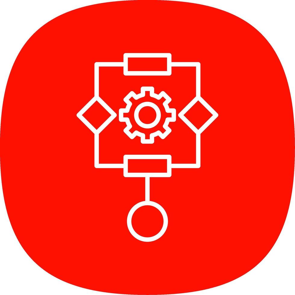 Algorithm Line Curve Icon Design vector